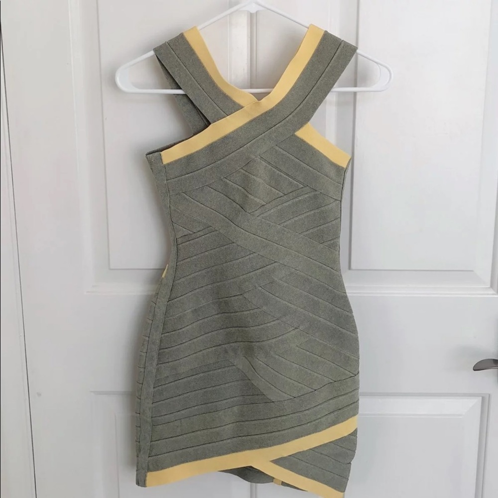 Stretta women’s sexy crisscross bandage-seam dress